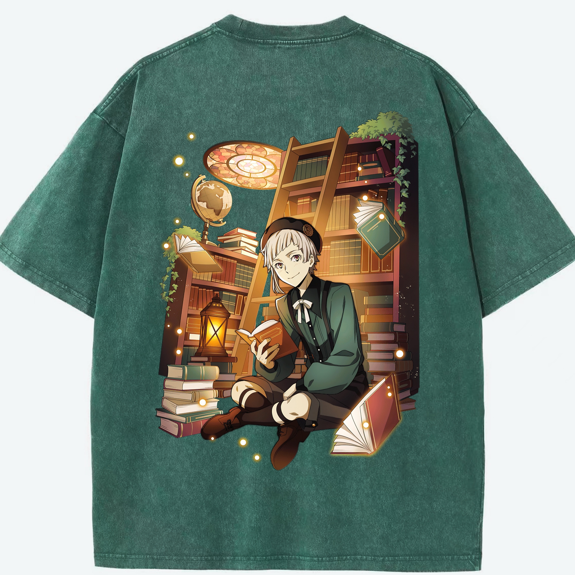 （画像用） 文豪ストレイドッグス Bungo Stray Dogs 綿100% ヴィンテージ風 半袖Tシャツ（背面プリント）